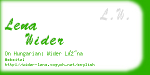 lena wider business card